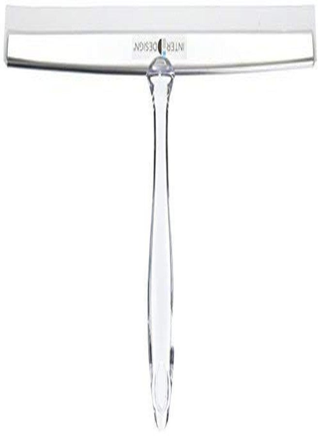 InterDesign iDesign Zia Metal and Plastic Bathroom Squeegee for Shower, Glass Doors, Floors, Mirrors, with Suction Hook Holder , 12 Inches, Clear and Stainless Steel - Image 4