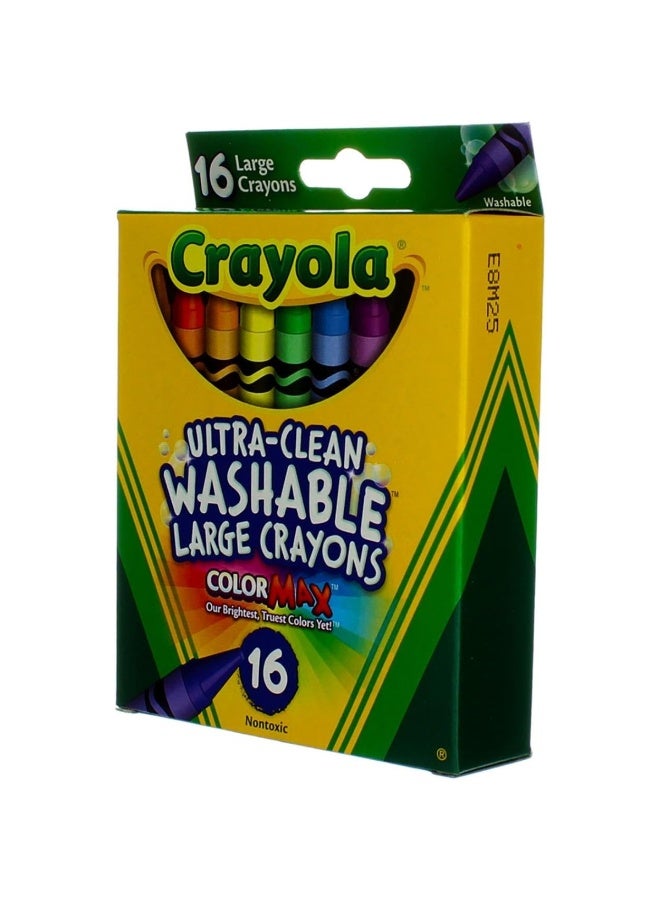 Crayola 16-Count Ultra-Clean Washable Large Crayons - Easy-Grip Thick Crayons for Toddlers, Washable Art Supply Starter Pack for Kids - Image 5
