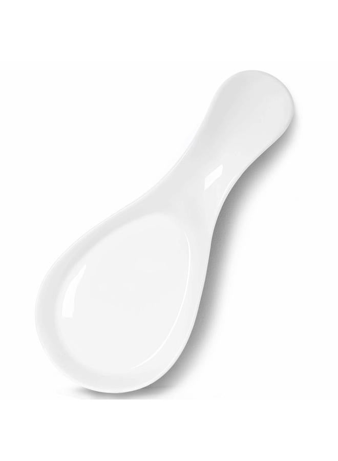 GDCZ Porcelain Spoon Rest - Large Spoon Holder Utensil Rest for Kitchen Counter Stove Top, Dishwasher Safe (White) - Image 1