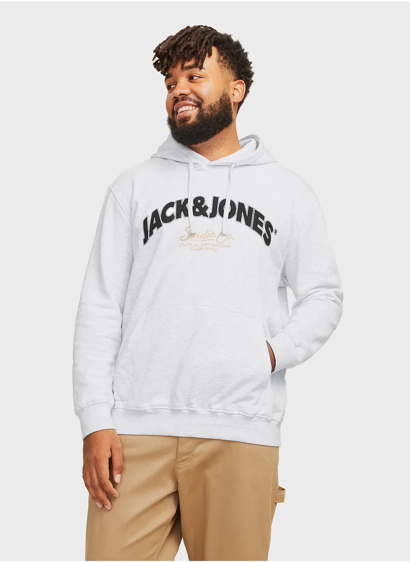 JACK & JONES Plus Size Logo Hoodie