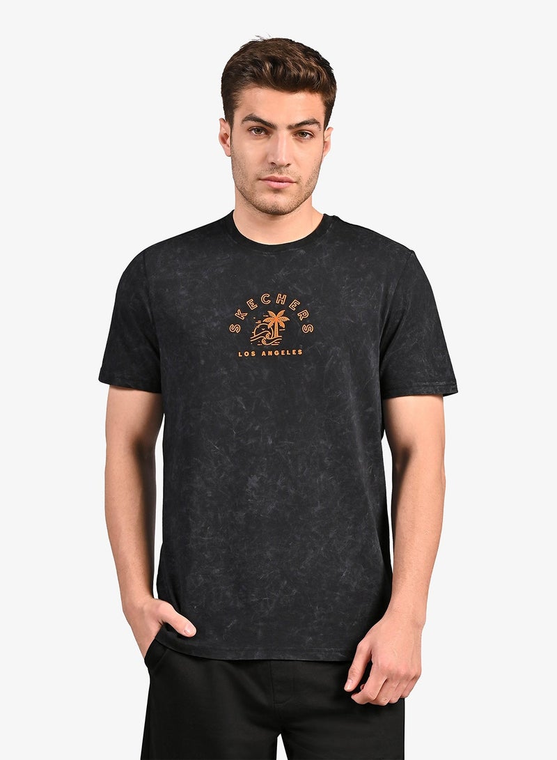 SKECHERS Acid Wash Graphic T-Shirt - Image 1