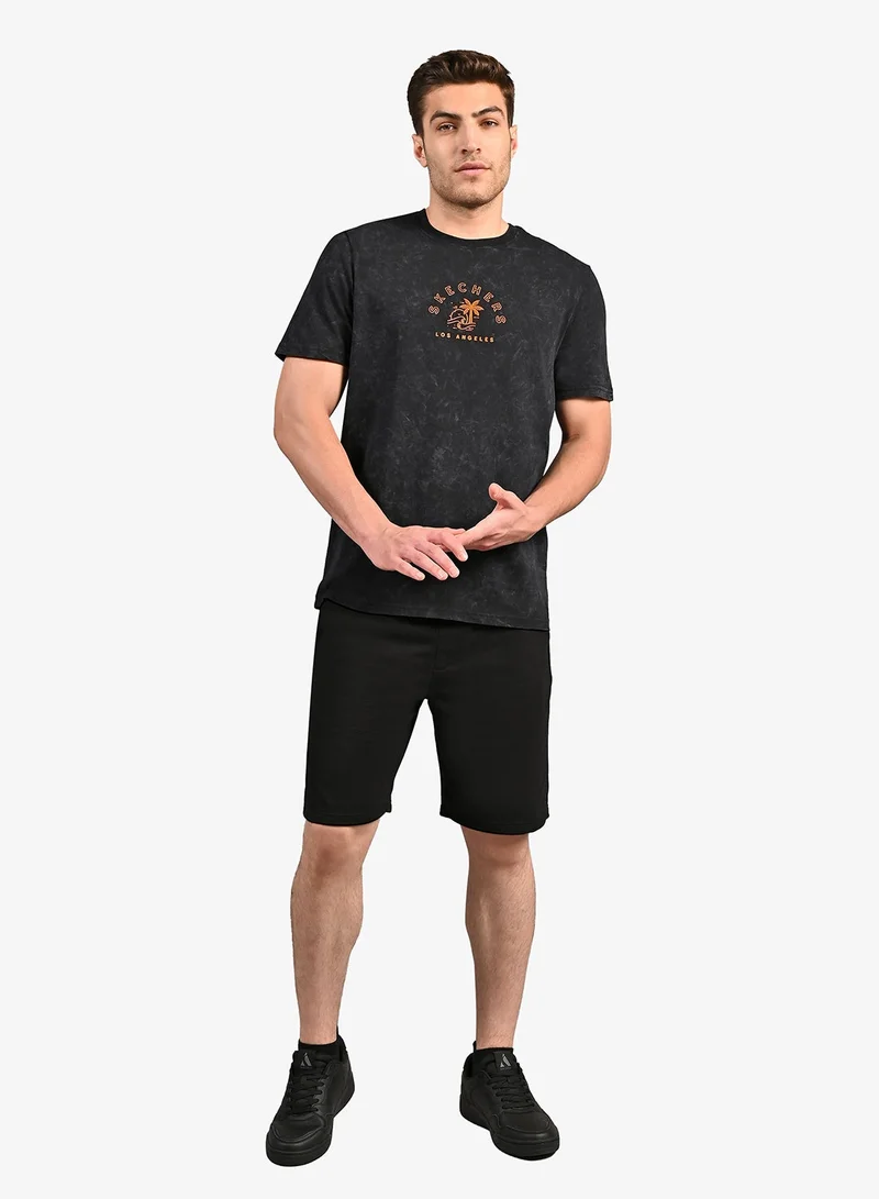 SKECHERS Acid Wash Graphic T-Shirt