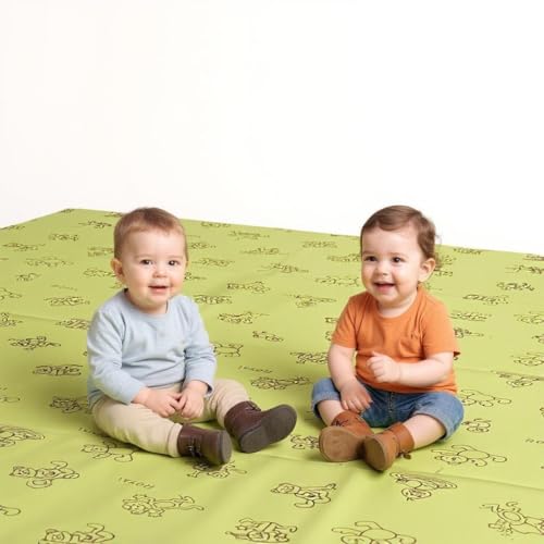PENTAMED Baby Waterproof Mackintosh Sheet – 100 x 100 cm | Reusable, Soft & Quick Dry Bed/Mattress Protector for Newborns, Toddlers & Kids | Reversible Rubber Sheet for Cribs & Beds (Yellow) - Image 2