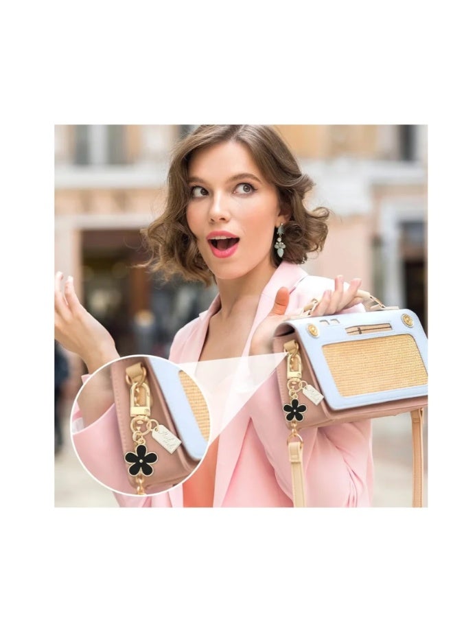 3 Pack Flower Keychains for Women Flower Handbag Charms Enameled Keychain, Cute Accessories for Girl's Backpack, Car Key, Handbag, Purse - Image 2