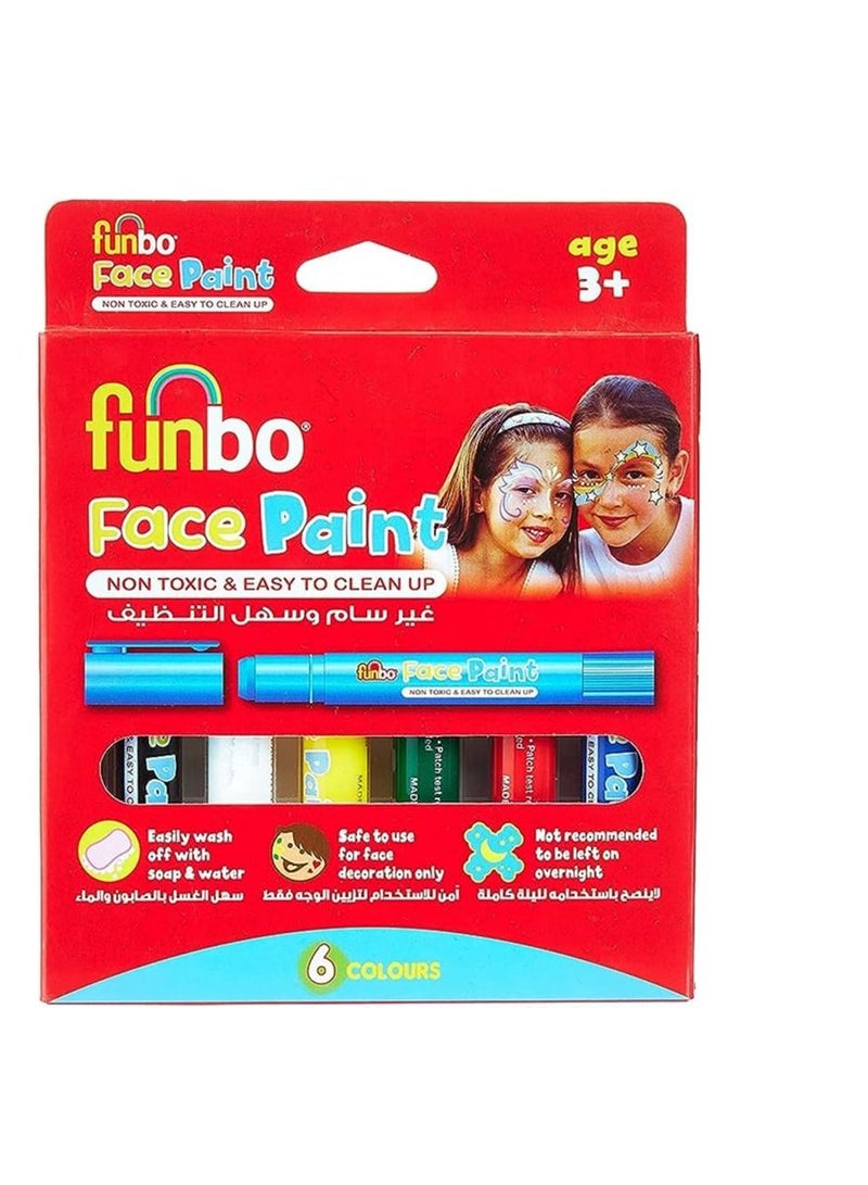 Funbo 6-Piece Face Paint Set Multicolour - Image 1