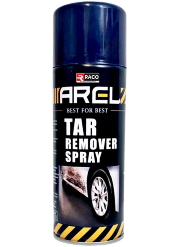 RACO RACO Arel Tar Remover Spray, Powerful Stain and Residue Cleaner for Cars, Asphalt, Driveways, and Outdoor Surfaces | Removes Tar, Grease, Glue,Bitumen, Oil, and Other Stubborn Marks, 450ml  - Image 1