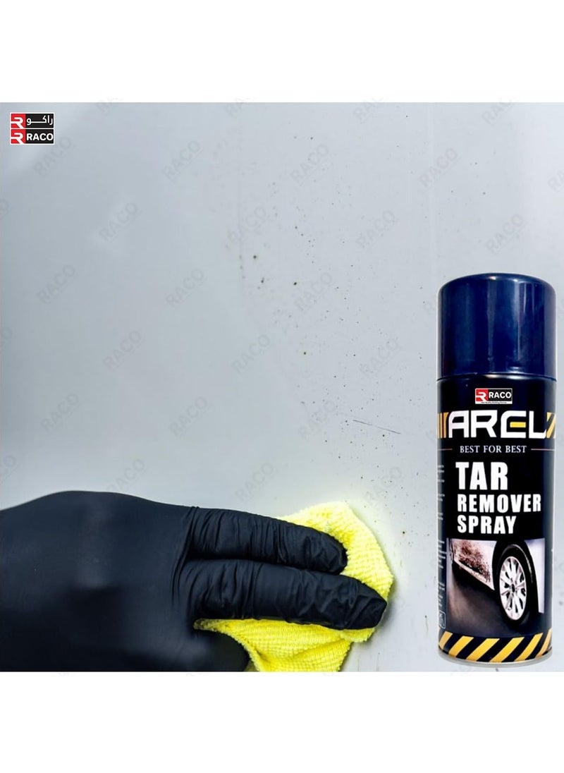 RACO RACO Arel Tar Remover Spray, Powerful Stain and Residue Cleaner for Cars, Asphalt, Driveways, and Outdoor Surfaces | Removes Tar, Grease, Glue,Bitumen, Oil, and Other Stubborn Marks, 450ml  - Image 4