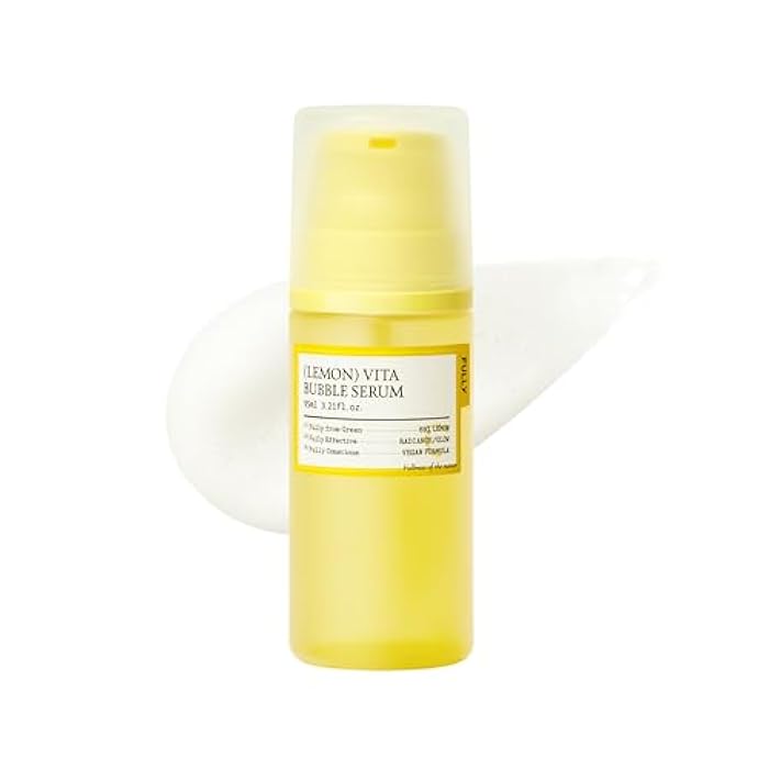 FULLY Lemon Vita Bubble Facial Serum, 69% Organic Jeju Lemon Water & Vitamin C, Instant Glow & Hydration, Niacinamide + Glutathione for Radiance & Tone Refining, Vegan Korean Skincare, 3.21 fl.oz - Image 1
