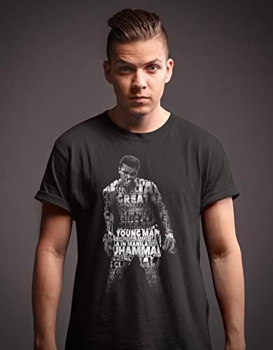 American Classics Muhammad Ali 60s Goat Greatest Boxer Quote Me Black Adult TShirt Tee - Image 3