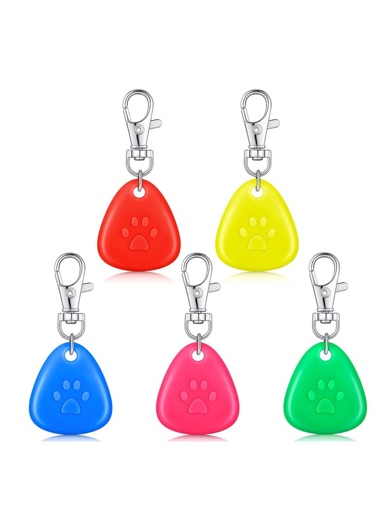 KASTWAVE 5 Pcs Clip on Dog Collar Silicone LED Dog Collar,5 Colors, Dog Tag Light Dog Collar Light Waterproof Safety Night Walking Lights for Camping Dog with Battery Included - Image 1