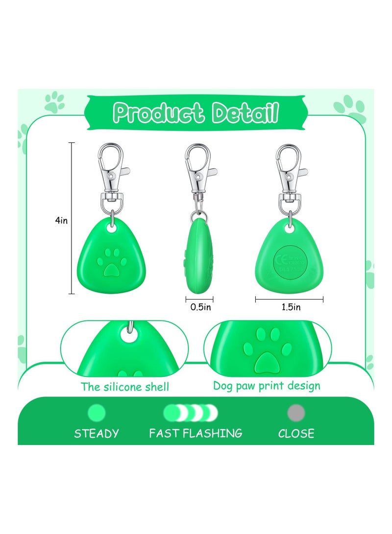 KASTWAVE 5 Pcs Clip on Dog Collar Silicone LED Dog Collar,5 Colors, Dog Tag Light Dog Collar Light Waterproof Safety Night Walking Lights for Camping Dog with Battery Included - Image 2