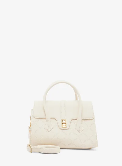 ELLA printed top handle satchel with strap