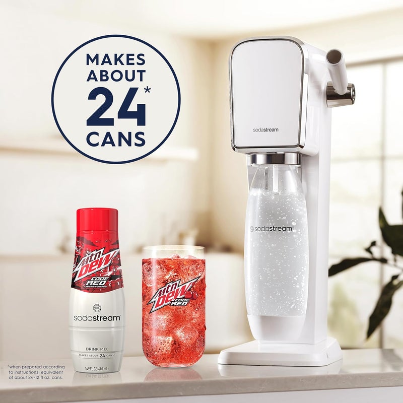 SodaStream MTN Dew Code Red Drink Mix - 440ml, Pack of 4 - Cherry Flavor Beverage Concentrate - Image 3