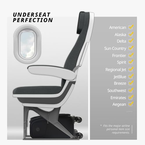 Verage 14 inch Underseat Carry On Luggage with Wheels, Black Softside Small Suitcase Spinner Wheeled Rolling Travel Laptop Bag for Airlines Airplanes Short Trip Men Women - Image 3