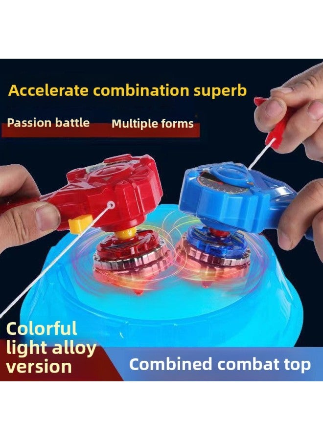 Loquat Magnetic Fit Zhantuo Children's Toy Upgrade Alloy Light Battle Cool Spinning Top Toy Children Male Ying-Color:Blue Ice Soul 【1 Launcher + 1 Gyro】 With Alloy Light - Image 3