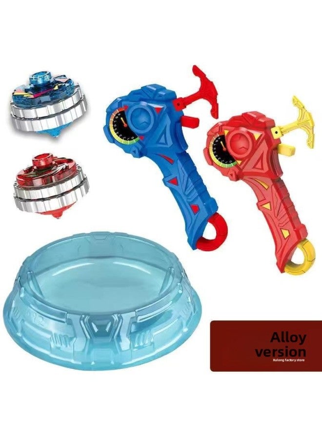 Loquat Magnetic Fit Zhantuo Children's Toy Upgrade Alloy Light Battle Cool Spinning Top Toy Children Male Ying-Color:Blue Ice Soul 【1 Launcher + 1 Gyro】 With Alloy Light - Image 2