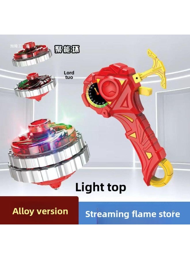 Loquat Magnetic Fit Zhantuo Children's Toy Upgrade Alloy Light Battle Cool Spinning Top Toy Children Male Ying-Color:Blue Ice Soul 【1 Launcher + 1 Gyro】 With Alloy Light - Image 4