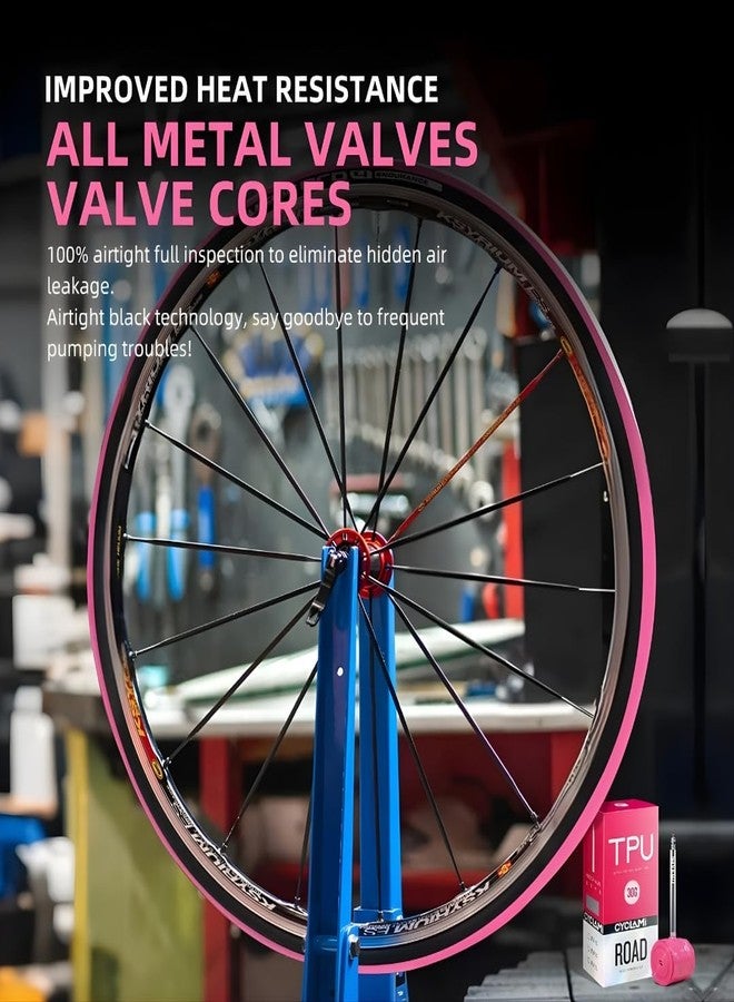 FCCRACING Cyclami Ultra-Light 30g TPU Bicycle Tube | 45mm/65mm/85mm Valve Inner Tube | Durable Pink TPU Tube for Bicycle (85mm) - Image 5