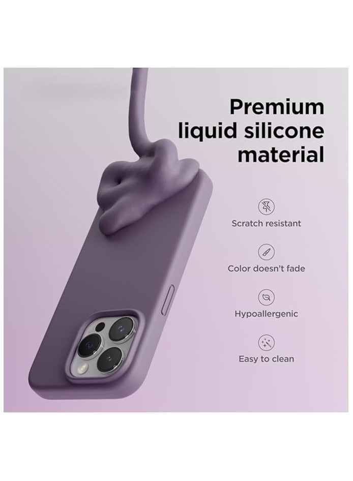 ACLIX Silicone Case Compatible with iPhone 15 Pro Max , Slim Liquid Silicone  Layer Soft Gel Rubber Shockproof, Protective Phone Case Cover with TPU Lining (Deep Purple) - Image 3