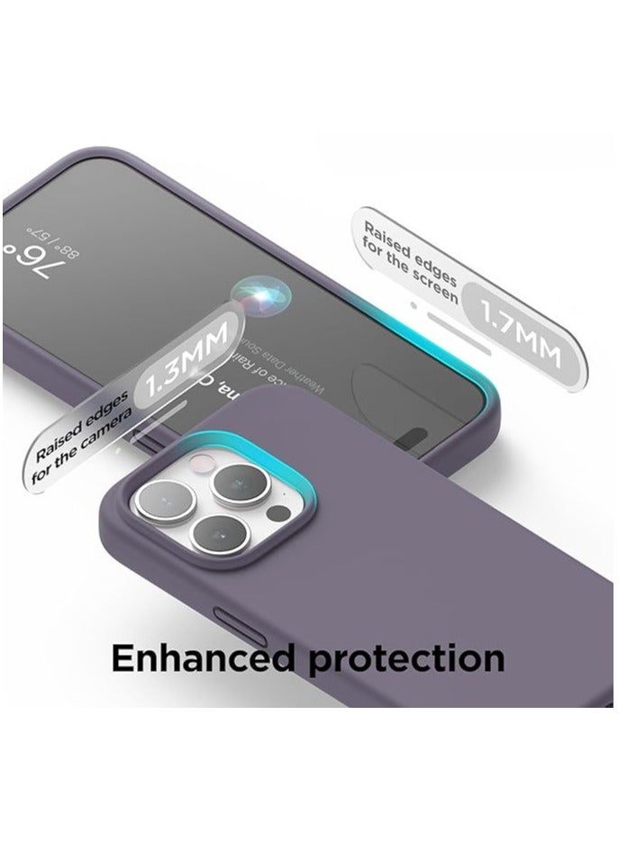 ACLIX Silicone Case Compatible with iPhone 15 Pro Max , Slim Liquid Silicone  Layer Soft Gel Rubber Shockproof, Protective Phone Case Cover with TPU Lining (Deep Purple) - Image 5