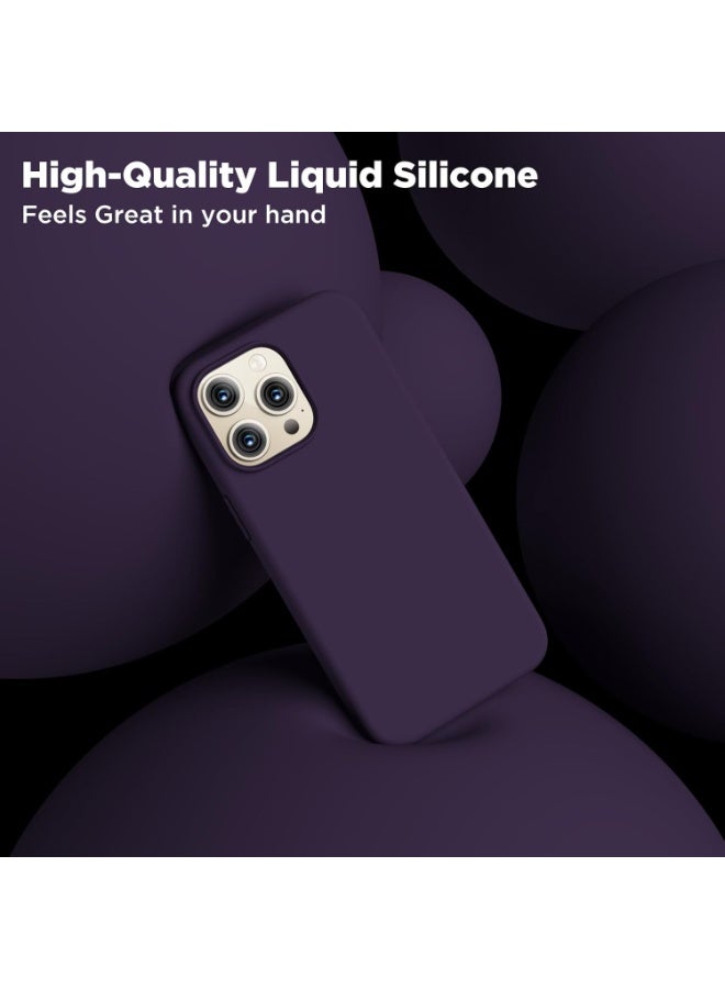 ACLIX Premium Liquid Silicone Case for iPhone 15 Pro Max Slim Fit, Soft Touch with Microfiber Lining & Enhanced Camera Protection - Durable & Anti-Fingerprint | Deep Purple - Image 5