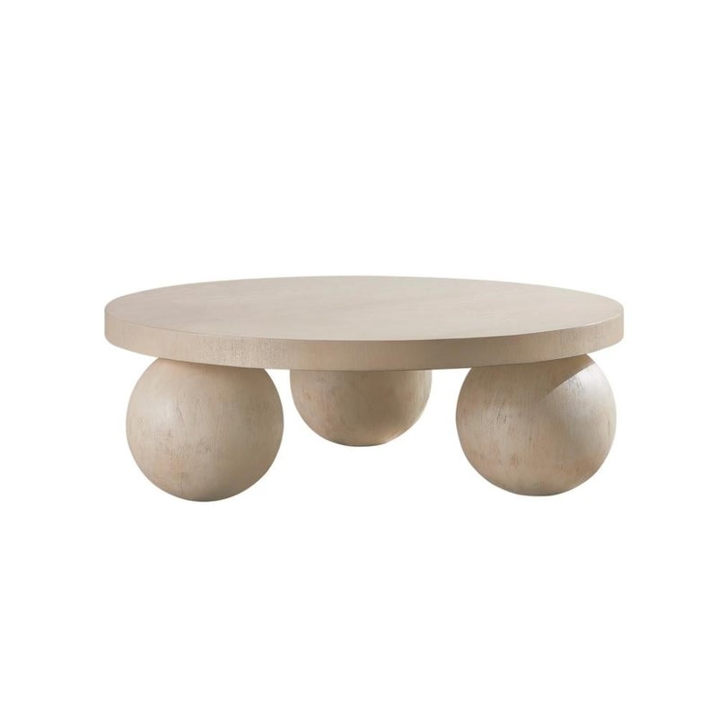 بيتك طاولة قهوة قشرة خشب بلوط و ام دي اف بيج - 97×97×39 سم - Image 2