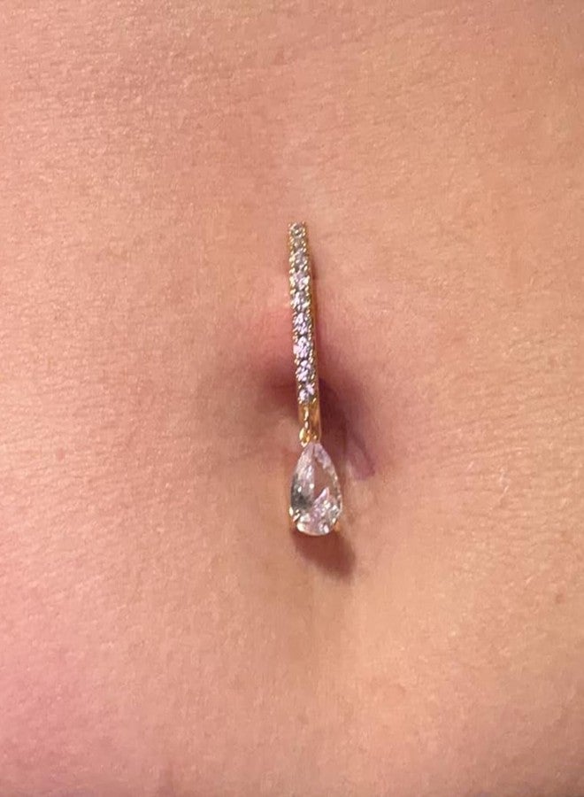 QWALIT Belly Rings - Short Bar Belly Button Rings in Surgical Steel with Opal Stones - 6mm & 10mm, 10mm, Metal, stainless-steel - Image 4