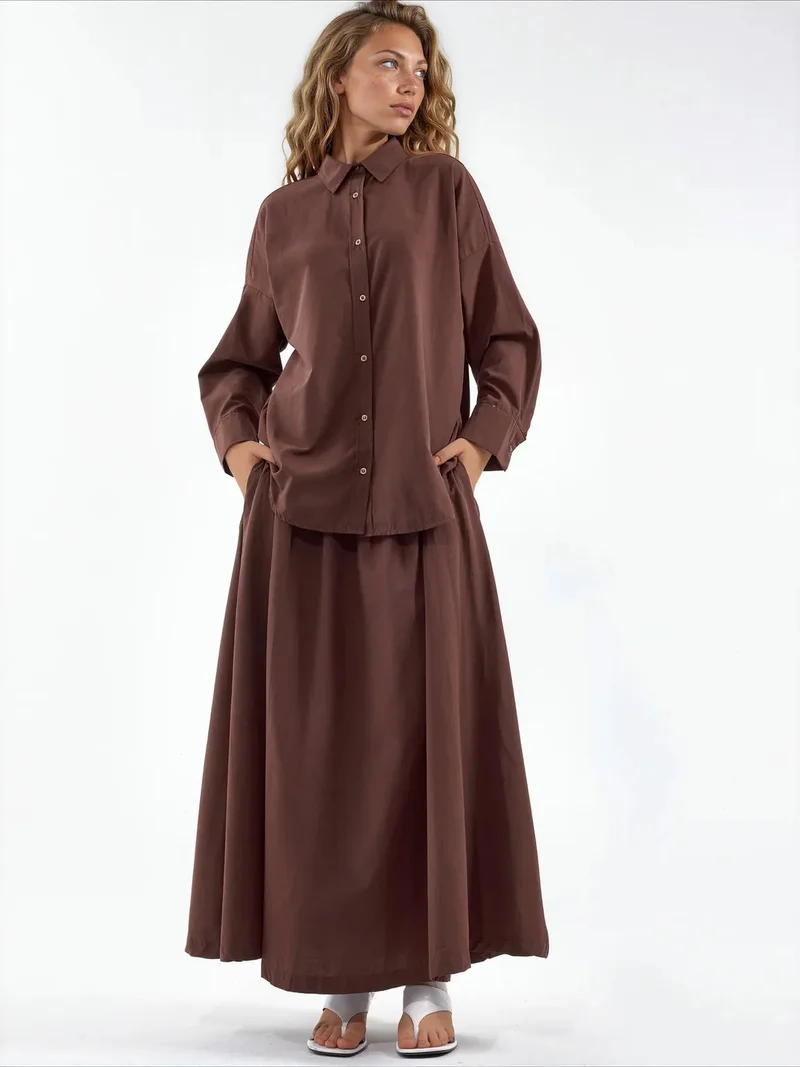 Jennyfer Cotton Viscose Linen Two-Piece Coord