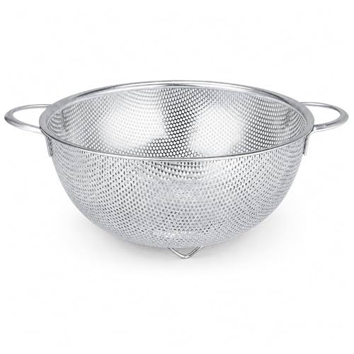 TooWoom 3Quart Colander for Kitchen Stainless Steel Colander with Base Pasta Strainer with Handle Food Strainer for Spaghetti Vegetables Fruit - Image 1