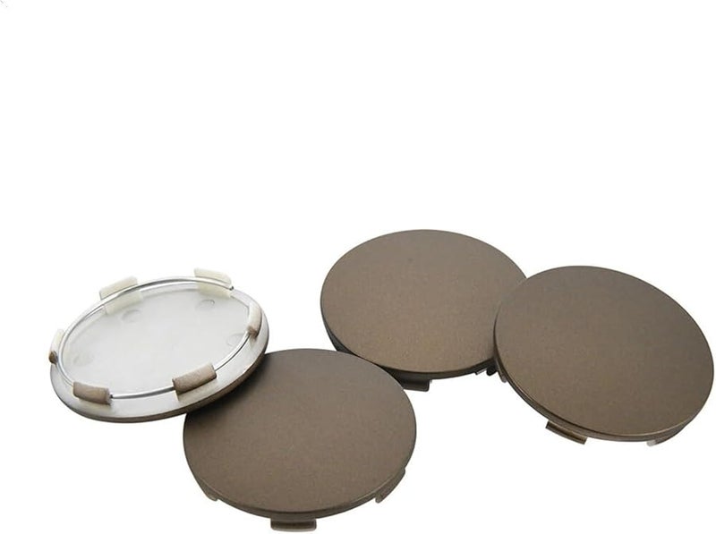 68mm Bronze 4Pcs Blank Center Cap Flat and Curved Wheel Hub Cover for Rims - Image 1