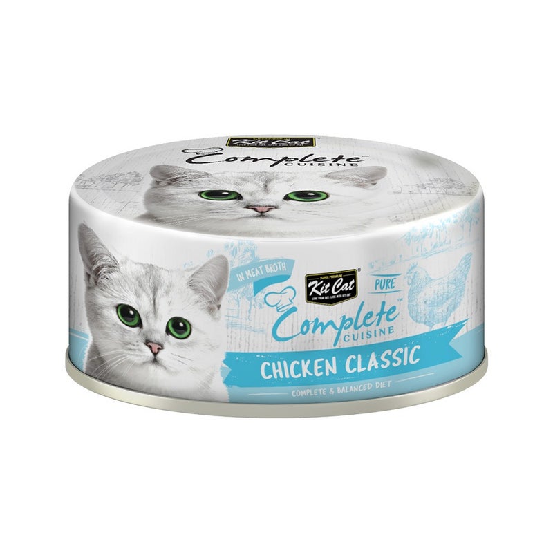Kit Cat Complete Cuisine Chicken Classic In Broth Canned Cat Food - 70 g