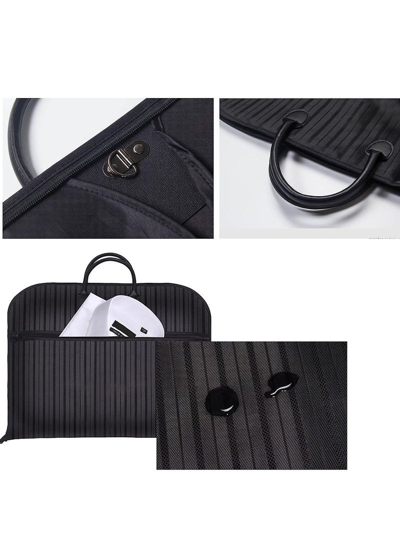 كابتن تيك Garment Bags For Travel Business Hanging Clothes Storage Foldable Suit Dress Bag (40 INCH, Black)  - Image 5