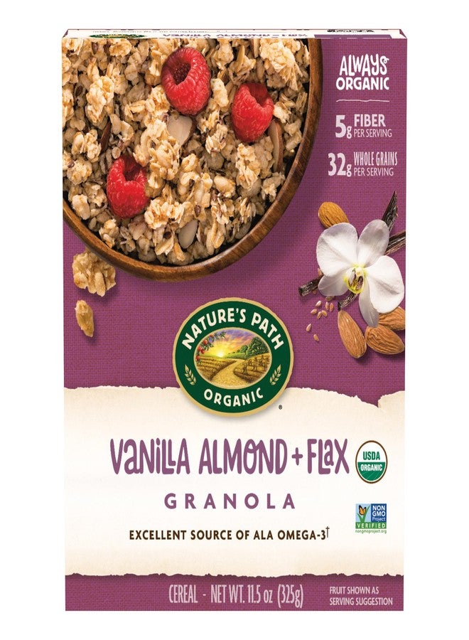 Nature's Path Organic Vanilla Almond + Flax Granola, 11.5 oz (Pack of 6), Non-GMO - Image 1