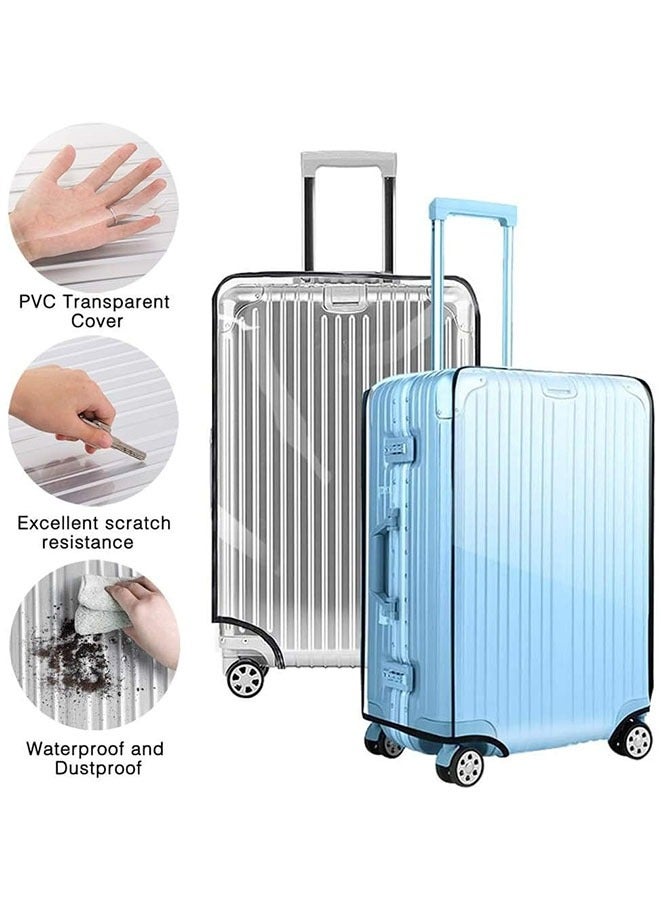 URbazaar Muyixin 3 Pieces PVC Thicken Luggage Protective Covers Waterproof Suitcase Cover for Travel Luggage (20"+24"+28") - Image 2