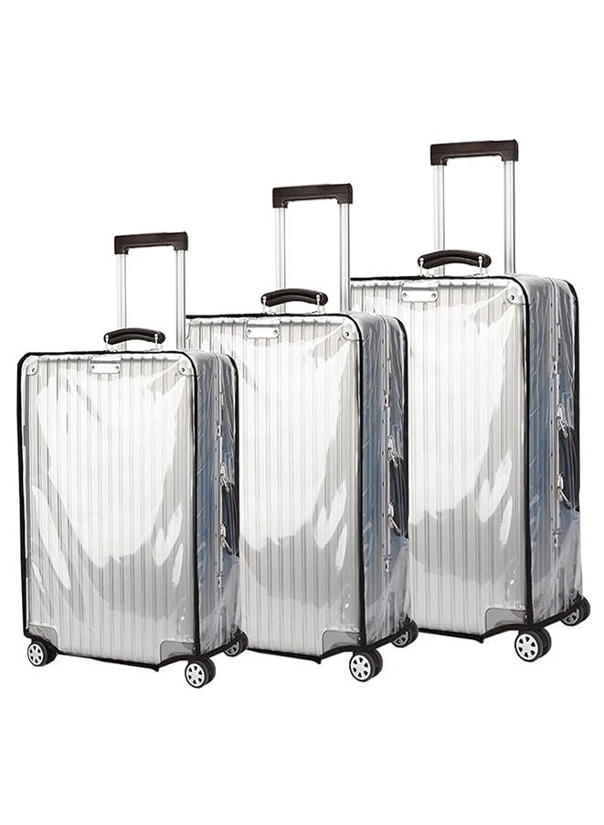 URbazaar Muyixin 3 Pieces PVC Thicken Luggage Protective Covers Waterproof Suitcase Cover for Travel Luggage (20"+24"+28") - Image 1