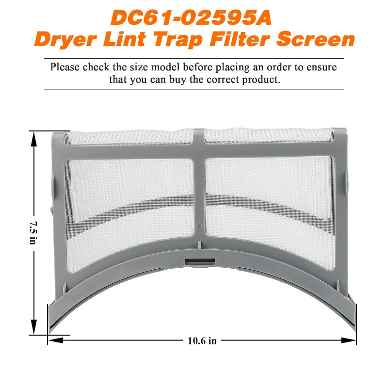 Blutoget 2025 شاشة حافظة مرشح الوبر Dc61-02595A Ap4578777 من Blutoget-Dryer Lint Trap Filter تناسب Samsung Dryer-Dve45T6000W Dv42H5200Ew/A3 Dv42H5000Ew/A3 2069505 Ps4206799 Eap4206799 - Image 5