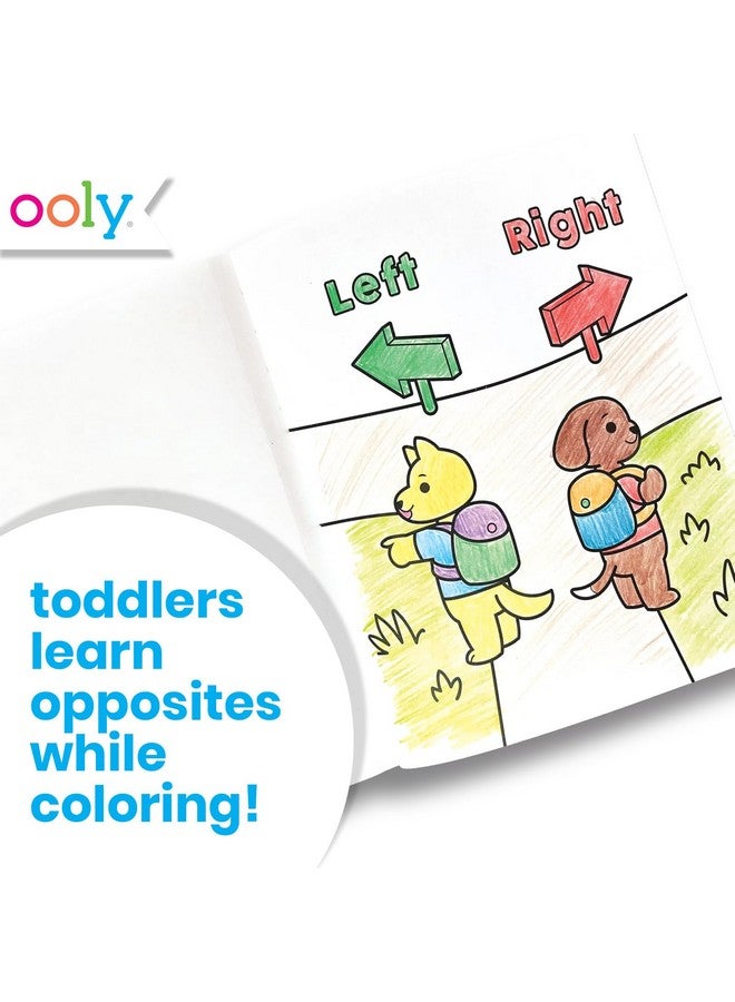 Ooly Coloring Book For Toddlers, Fun Activity Coloring Pages For Kids, 31 Perforated Pages 8"X10" To Hang, Great Kid'S Activities For School, Birthday Parties, Stocking Stuffer [My First Opposites] - Image 3