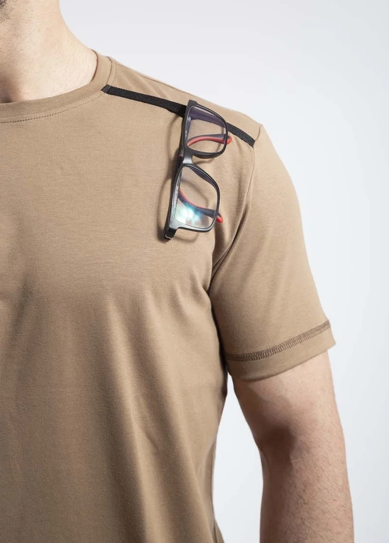 فاف وير Zero Collar, Short Sleeve, Underarm Mesh, Glasses Strap T-shirt (Basetı-03)