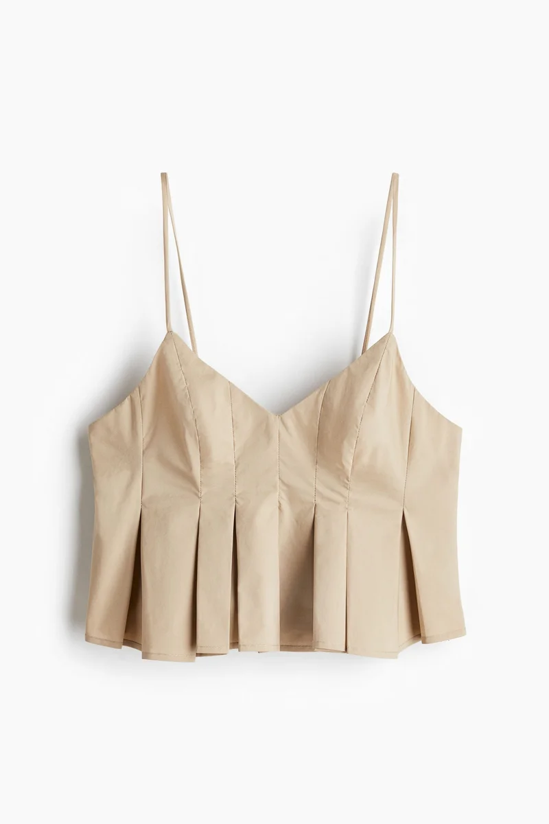 H&M Pleated strappy top
