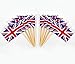 JAVD CYPS 100 Pcs United Kingdom Flag British Toothpick Flags Small Mini Stick Cupcake Toppers UK FlagsCountry Picks Party Decoration Celebration Cocktail Food Bar Cake Flags - Image 4