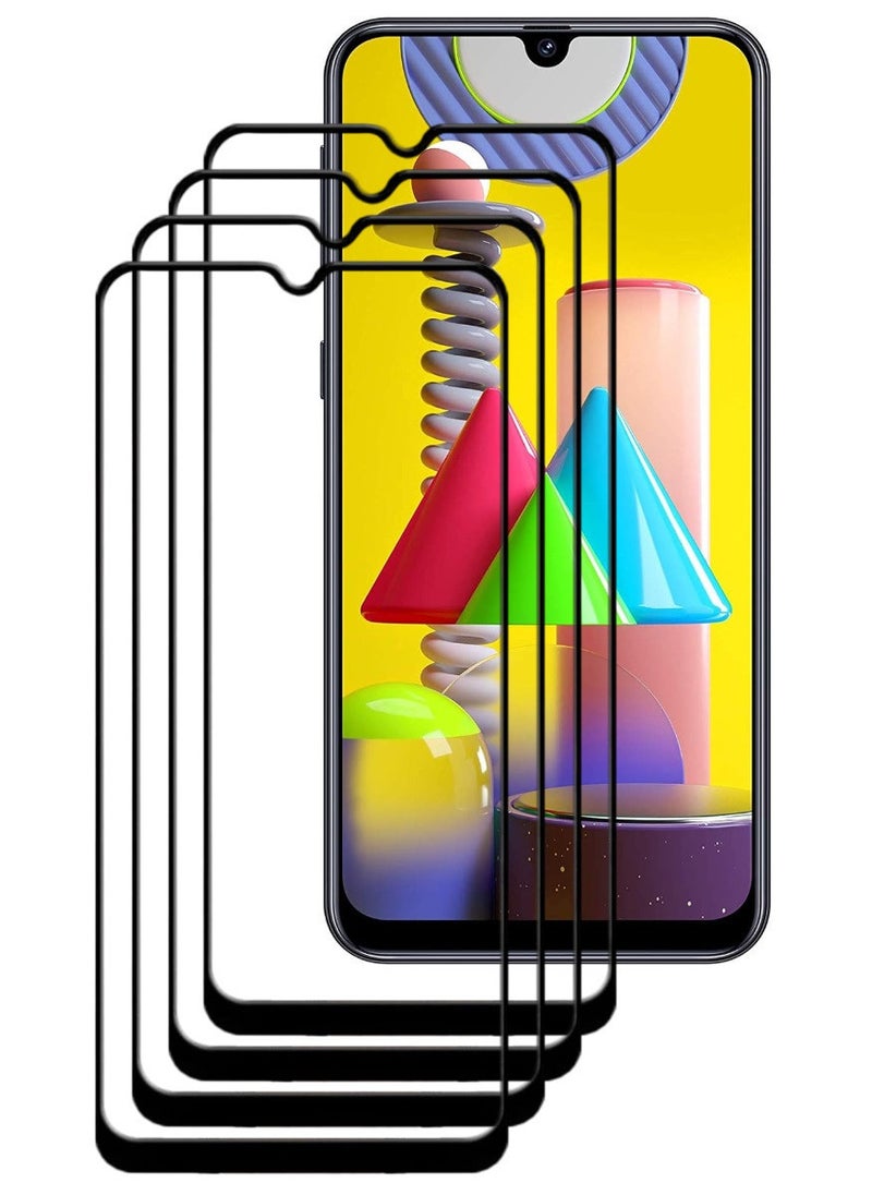 ACLIX 4 Pieces Antistatic ESD Dustproof Premium Quality High Definition Tempered Glass Screen Protector Designed For Samsung Galaxy M31 - Image 1