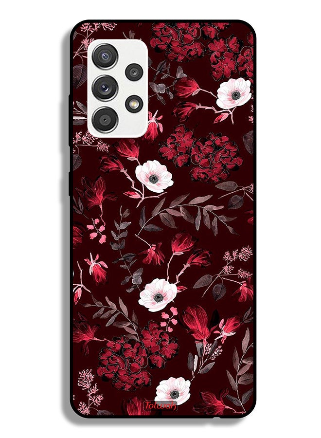 Tolwak Samsung Galaxy A32 5G Protective Case Cover Small Flowers And Tropical Leaves - Image 1