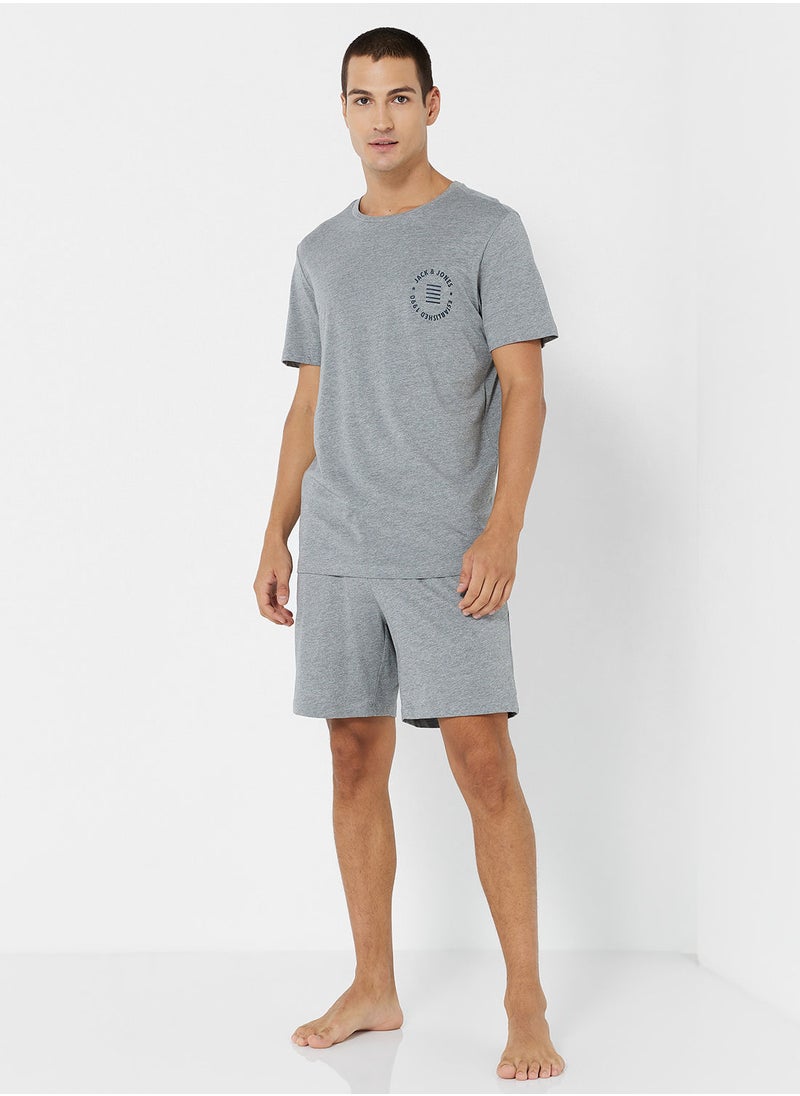 JACK & JONES - Basic Loungewear T-Short and Shorts Set - Image 1