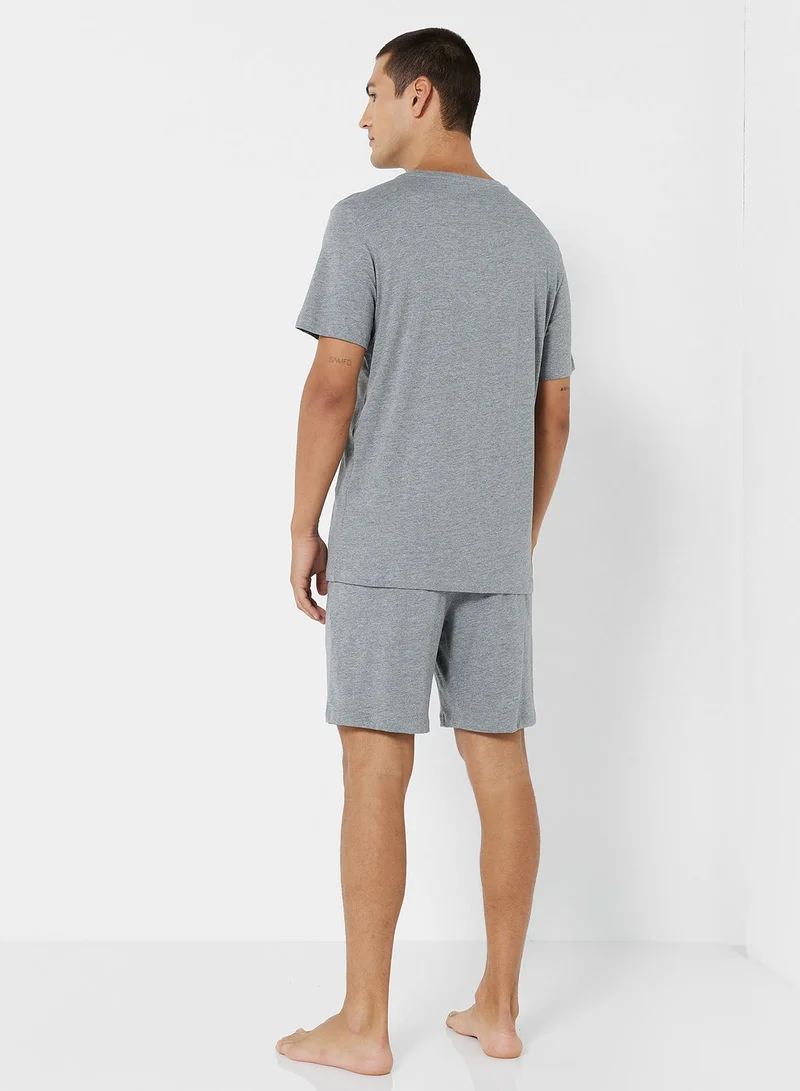JACK & JONES Basic Loungewear T-Short and Shorts Set