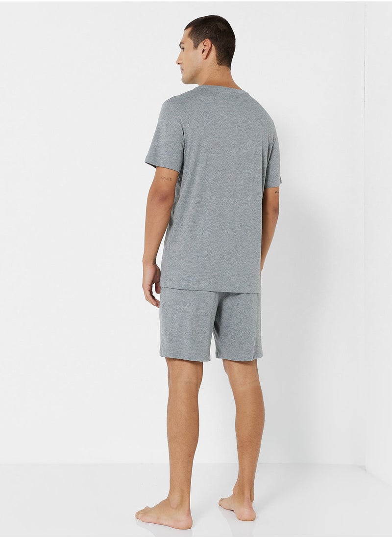 JACK & JONES - Basic Loungewear T-Short and Shorts Set - Image 1