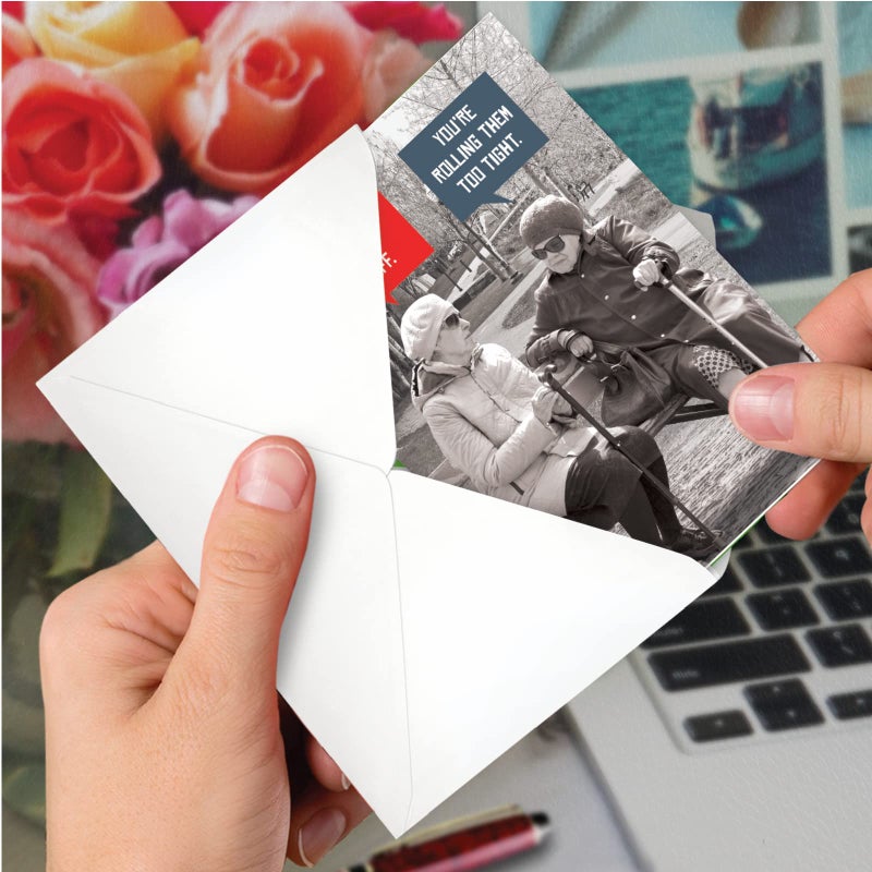 NobleWorks Funny Birthday Greeting Card with 5 x 7 Inch Envelope (1 Card) BdayUnlit Stiff Joints C10246BDG - Image 4