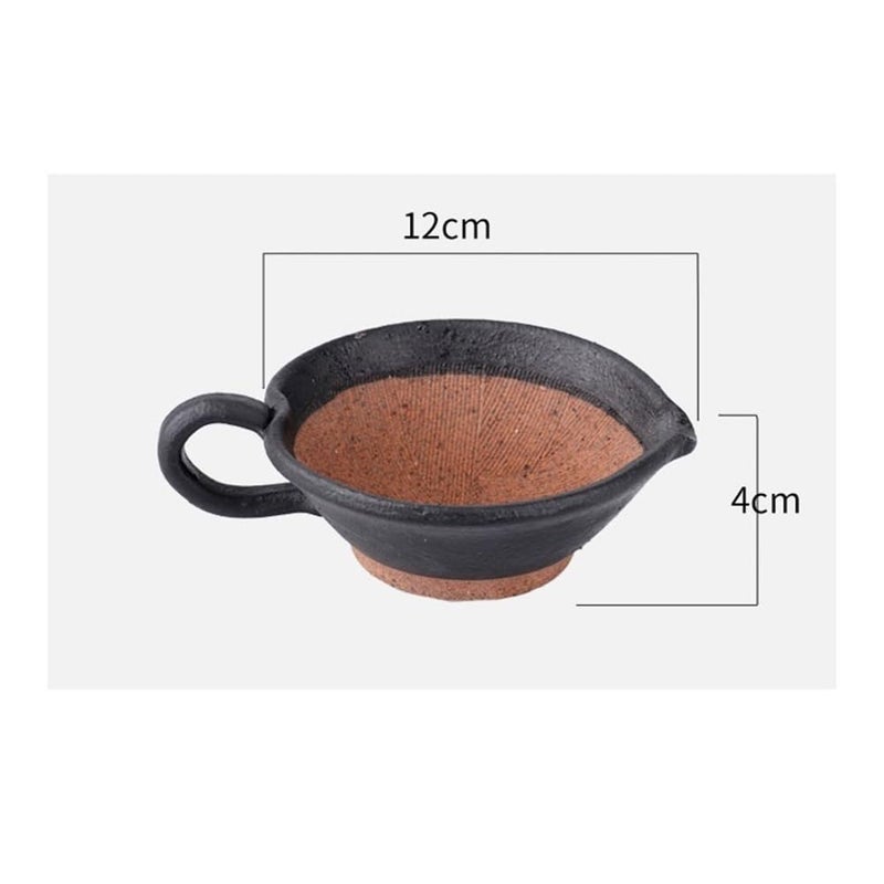 Kitchen Muddler Vintage Mortar and Pestle Ceramic and Set Spice Herb Grinder Kitchen Mixing and Grinding Bowl Pill Crusher Spice Grinder(Brown) - Image 2
