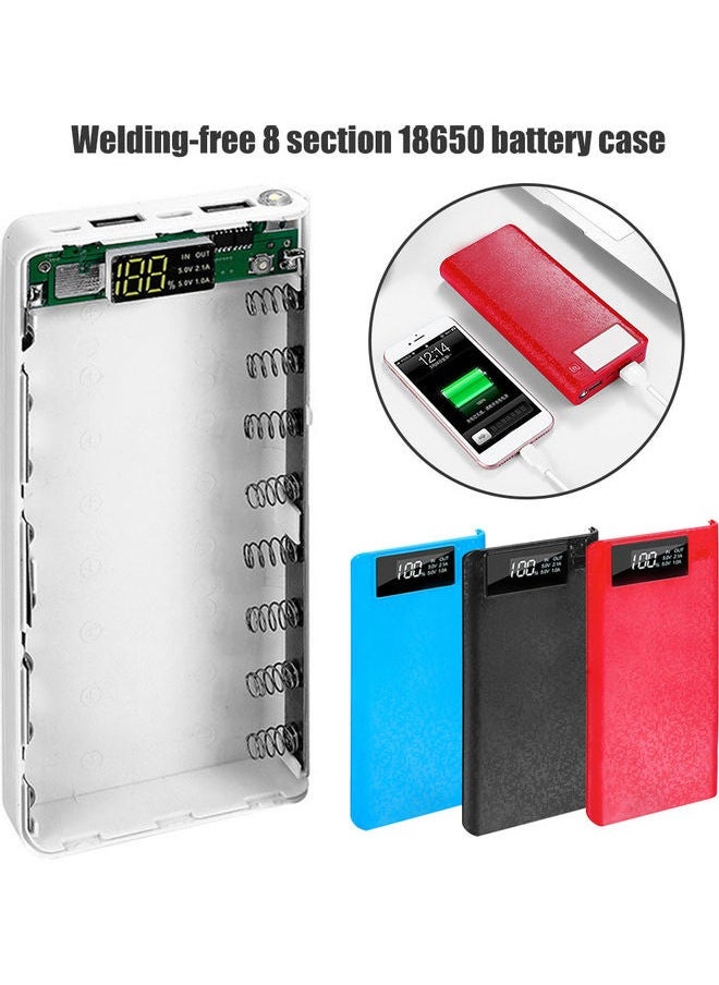 Generic - Battery Charger USB Type-C LCD Display DIY Mobile Power Bank Case Blue - Image 1