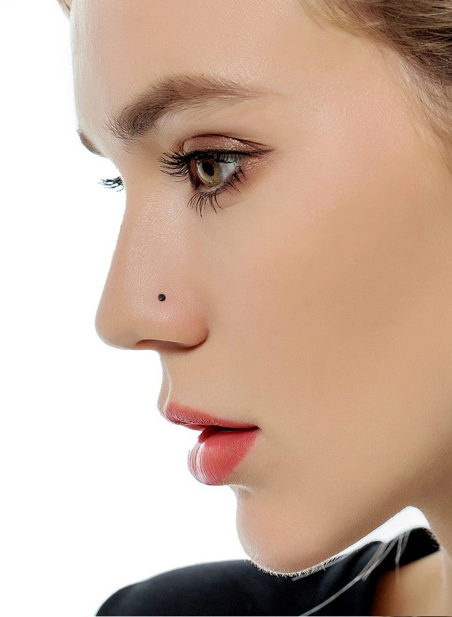 Tornito 20G 36Pcs Stainless Steel L Bone Screw Shaped Nose Ring CZ Nose Stud Retainer Labret Nose Piercing Jewelry for Women Men Black Tone - Image 4