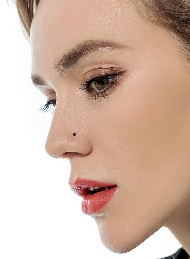 Tornito 20G 36Pcs Stainless Steel L Bone Screw Shaped Nose Ring CZ Nose Stud Retainer Labret Nose Piercing Jewelry for Women Men Black Tone - Image 3